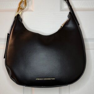 French Connection Black Hobo Bag